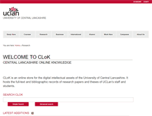 Tablet Screenshot of clok.uclan.ac.uk